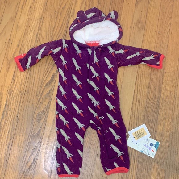 Kickee Pants One Pieces Kickee Pants Quilted Rocket Coverall Sherpa